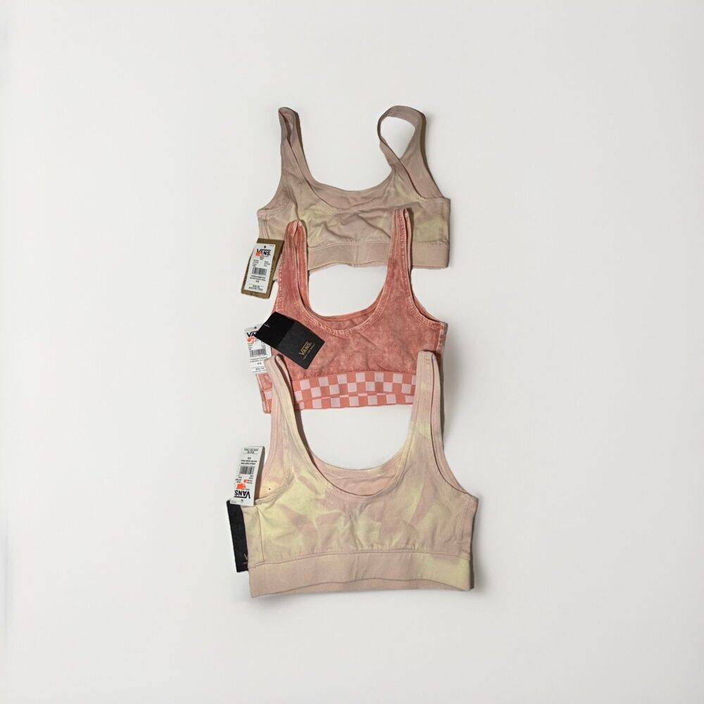 NWT Vans Women’s XS Sports Bra Bundle Lot Of 3 Bralette Tops